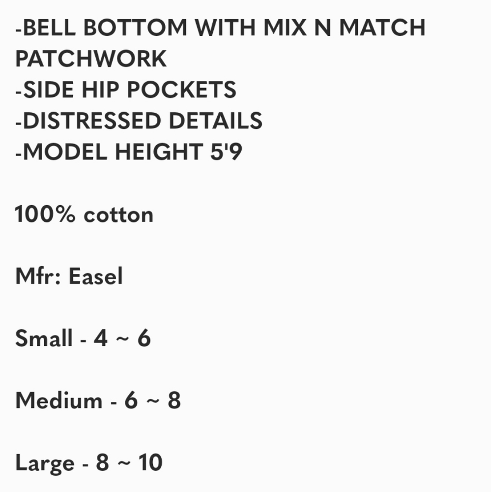 1 left 🌟New Patchwork bell bottoms - Picture 3 of 9
